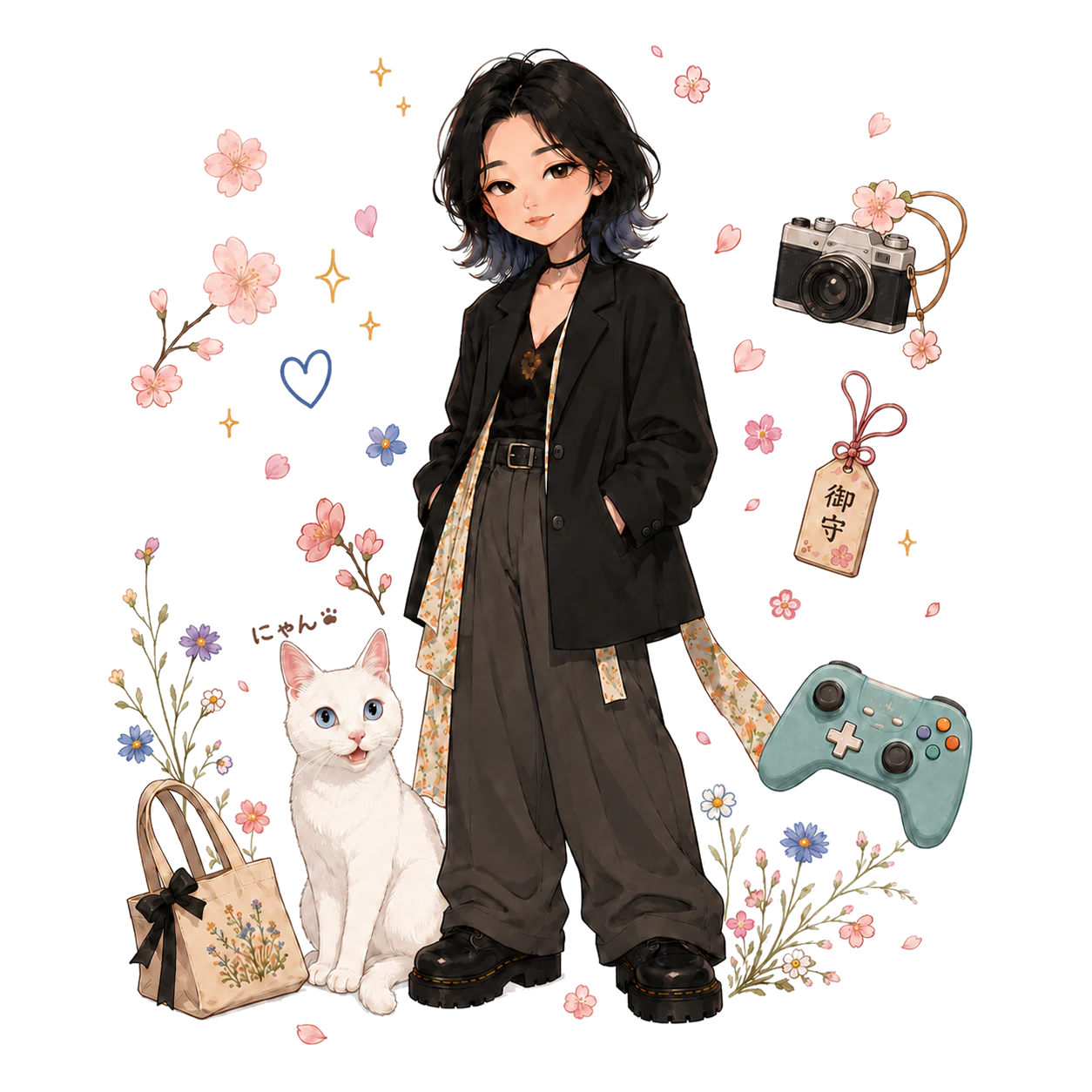 濮婉如个人形象插画
